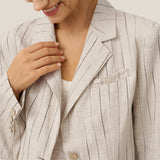 100% Linen Sketch Stripe Suit Set ELOISE