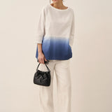 Linen White Boat Neck Oversized Top AVA