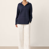 Split Hem Long Sleeve Top FAY
