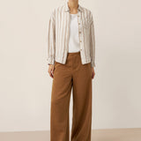Linen Striped Drop Shoulder Shirt KENNEDY