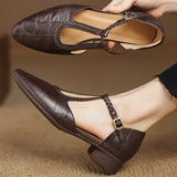 Leather Mary Janes