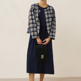 Tencel Linen Reversible Crew Neck Casual Jacket CHLOE